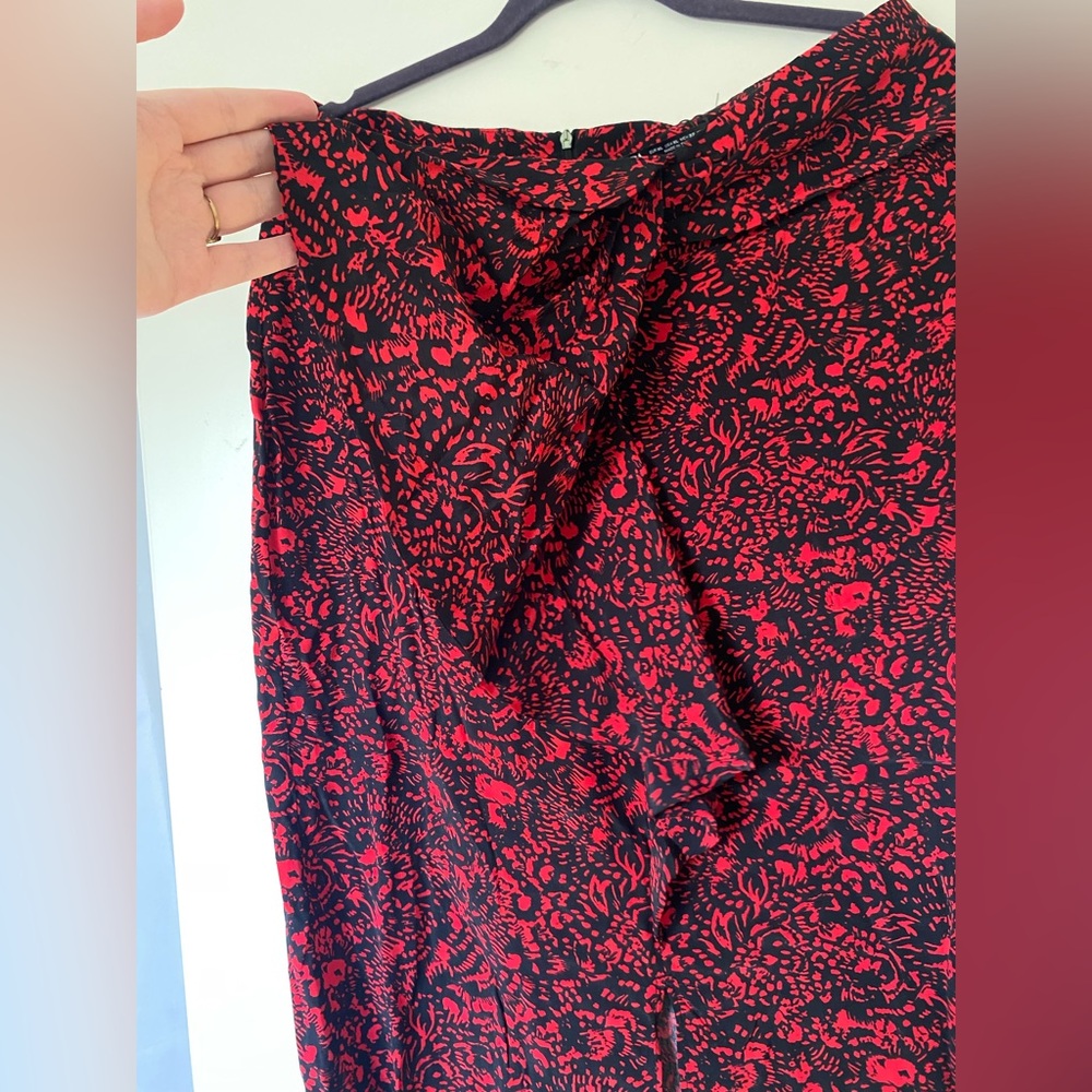 Zara Patterned Print Ruffle Skirt - Picture 4 of 6